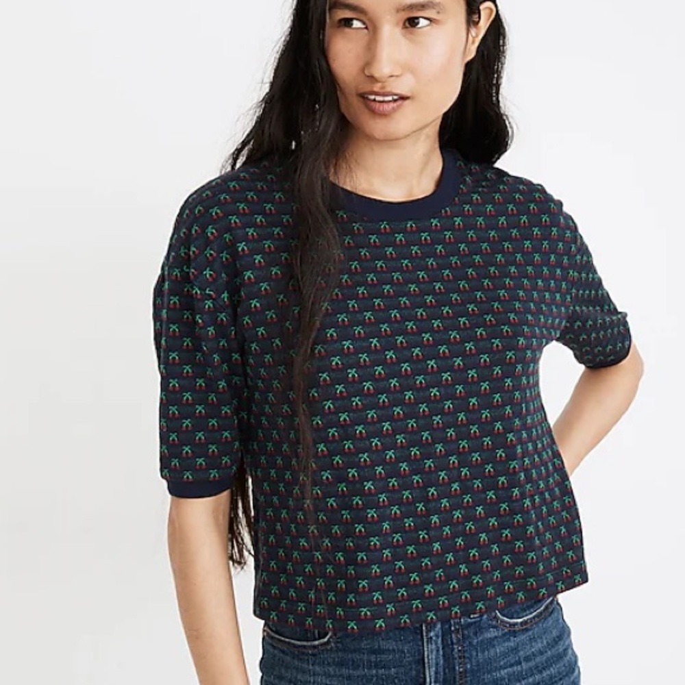 Madewell Cherry Jacquard Top